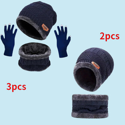 ELEGANCE | Winter Knit Beanie, Scarf & Touchscreen Glove Set