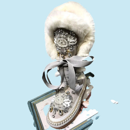 ELEGANCE | Luxury Faux Fur Winter Snow Boots for Women