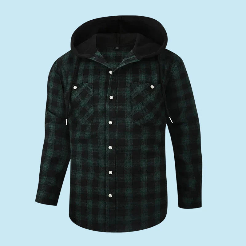ELEGANCE | Hooded Flannel Overshirt In Signature Plaid