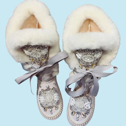 ELEGANCE | Luxury Faux Fur Winter Snow Boots for Women