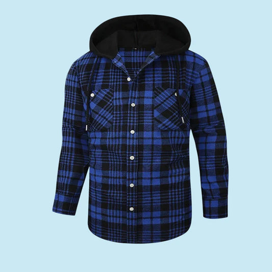 ELEGANCE | Hooded Flannel Overshirt In Signature Plaid
