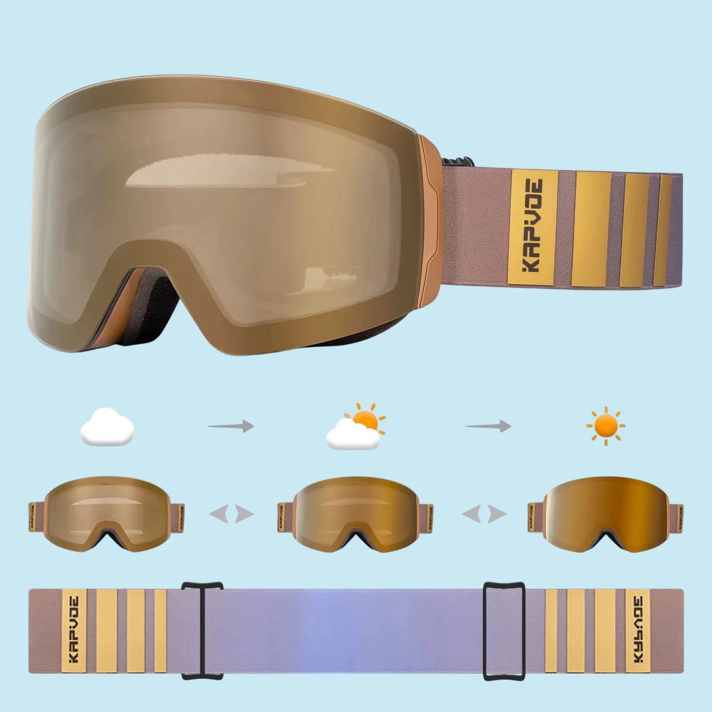 ELEGANCE | Magnetic Anti-Fog Ski Goggles