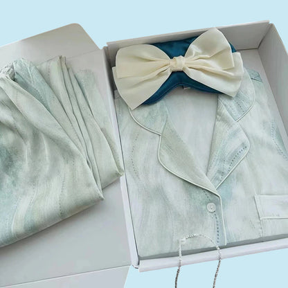 ELEGANCE | Ethereal Print Ice-Silk Lounge Set